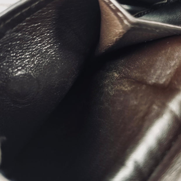 Bottega Veneta dark brown compact bifold wallet