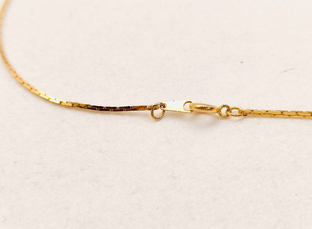 YSL pendant chain necklace, gold / black logo