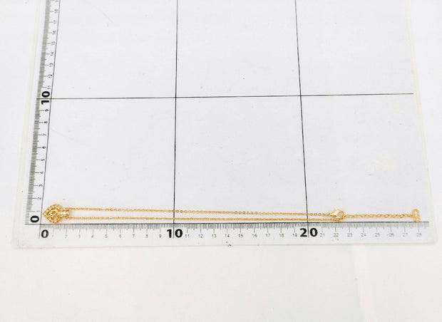 Christian Dior gold and crystals heart logo pendant necklace