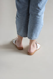 Hayley Intertwine Sliders (White) - Our Daily Avenue