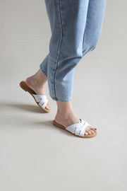 Hayley Intertwine Sliders (White) - Our Daily Avenue