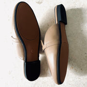 Frame Lock Mules Loafer (Taupe Brown)