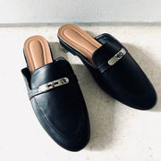 Frame Lock Mules Loafer (Black)