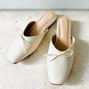 Cove Ribbon Bow Mule (Ivory White)