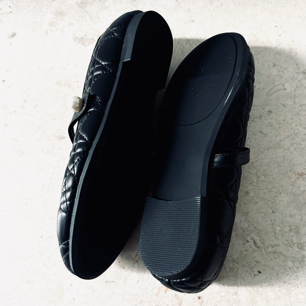 Haven Ballet Mary Jane Flats (Black)