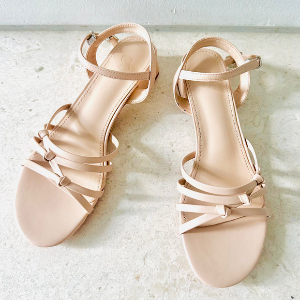 Linea Strappy Knots Heel Sandals (Blush Pink)