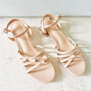 Linea Strappy Knots Heel Sandals (Blush Pink)