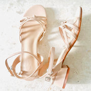 Linea Strappy Knots Heel Sandals (Blush Pink)