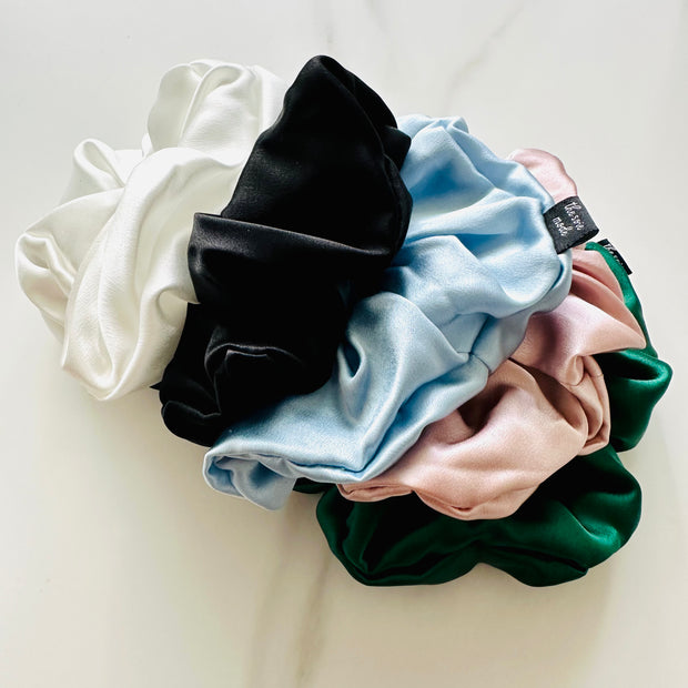 TSM- 100% Mulberry Silk Oversized Scrunchie 6cm (XL) K-style