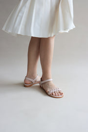 Zoey Braided Sandals (Blush) - Our Daily Avenue