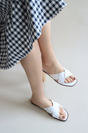 Florence Swiss Dot Sliders (White) - Our Daily Avenue