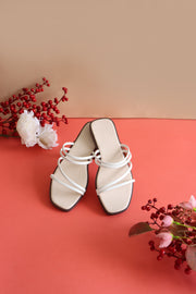 Jane Strappy Sliders (White) - Our Daily Avenue