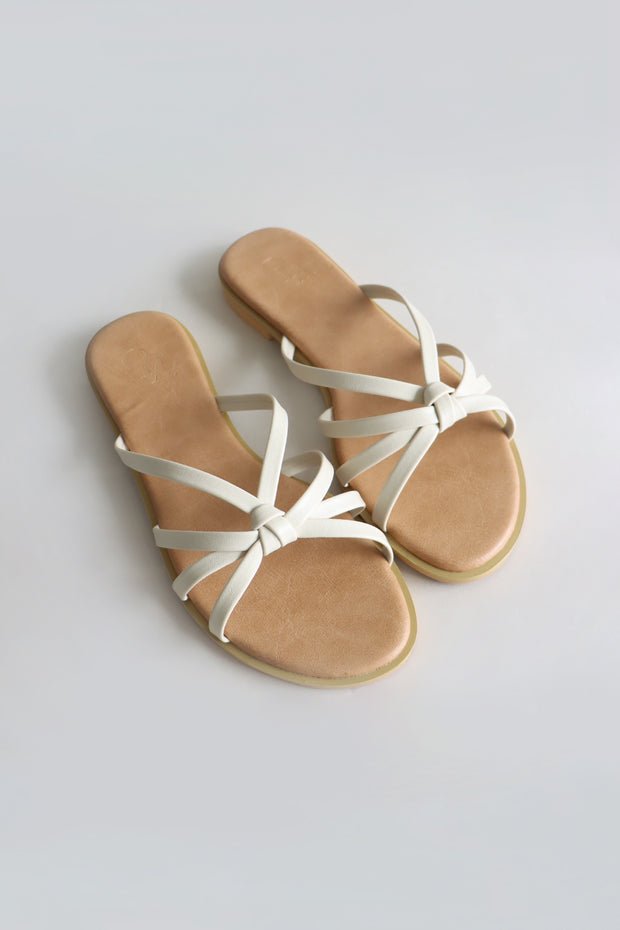 Ivy Knot Sliders (Ivory) - Our Daily Avenue